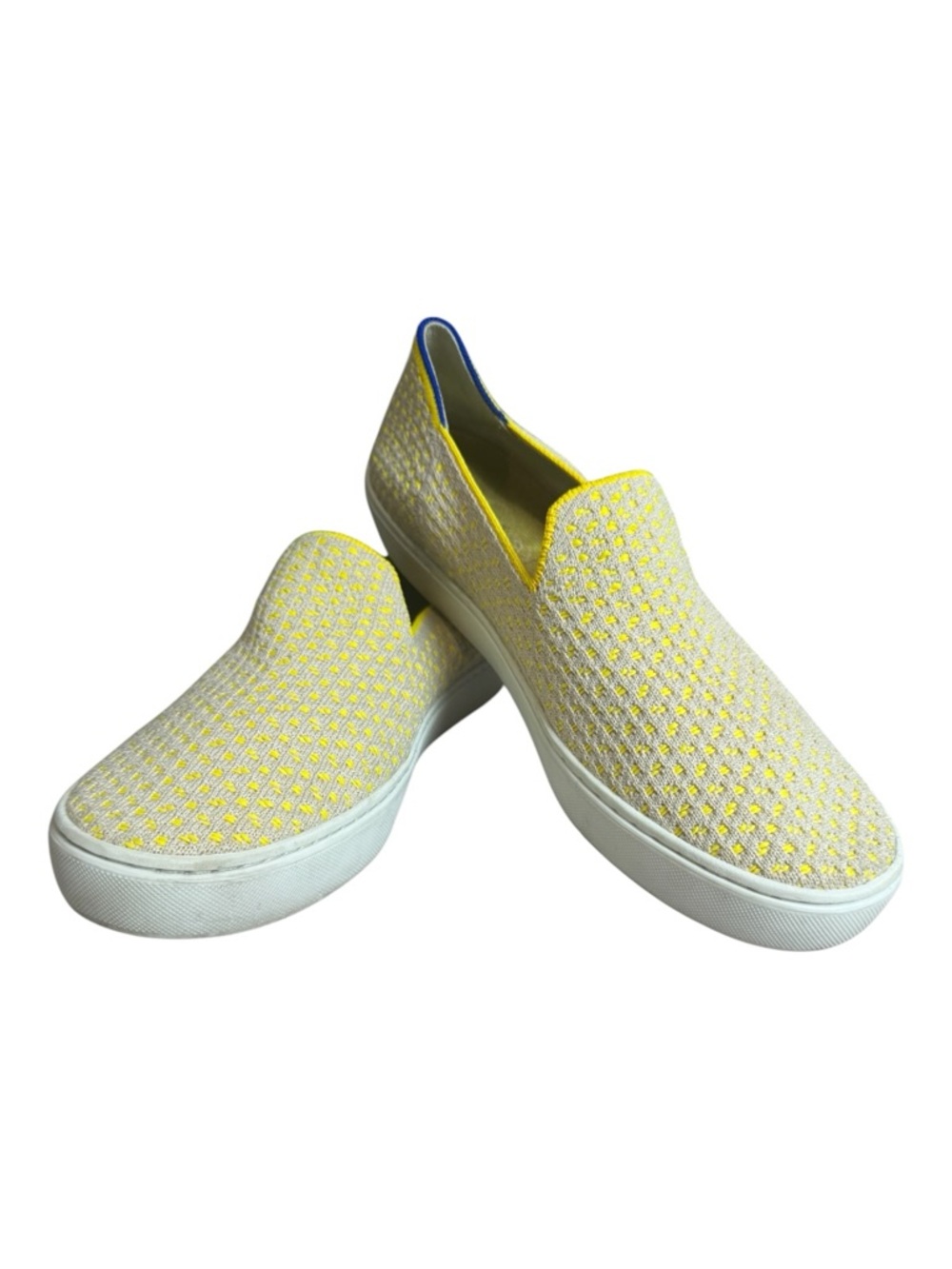 Rothy’s The Sneaker Sunshine Honeycomb Yellow Slip On Size 10